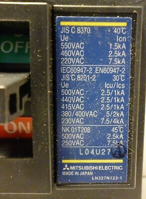 Mitsubishi NF30-SW-3P-20A 20A 3P 220VAC Molded Case Circuit Breaker