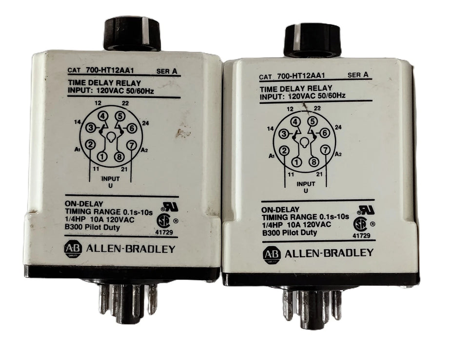 Allen-Bradley 700-HT12AA1 120 V AC 10 A 0.1-10 Sec Time-Delay Relay