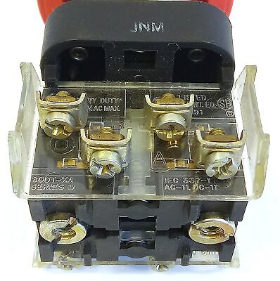 Allen-Bradley 800T-FXA5 Series T Red Mushroom Head Push/Pull Pushbutton