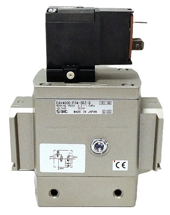 SMC EAV4000-F04-5DZ-Q 1.0 MPa Soft Start Up Solenoid Valve w/ 24 V DC Coil
