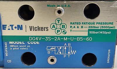 Vickers DG4V-3S-2A-M-U-B5-60 High Pressure Hydraulic Industrial Solenoid Valve