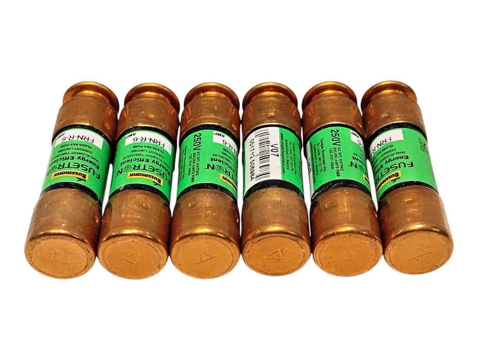 Bussmann FRN-R-6 250VAC/125VDC 6 A Current-Limiting Time-Delay Fuses