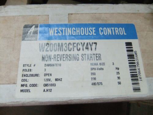 Westinghouse W200M3CFCY4Y7 Size 3 Starter