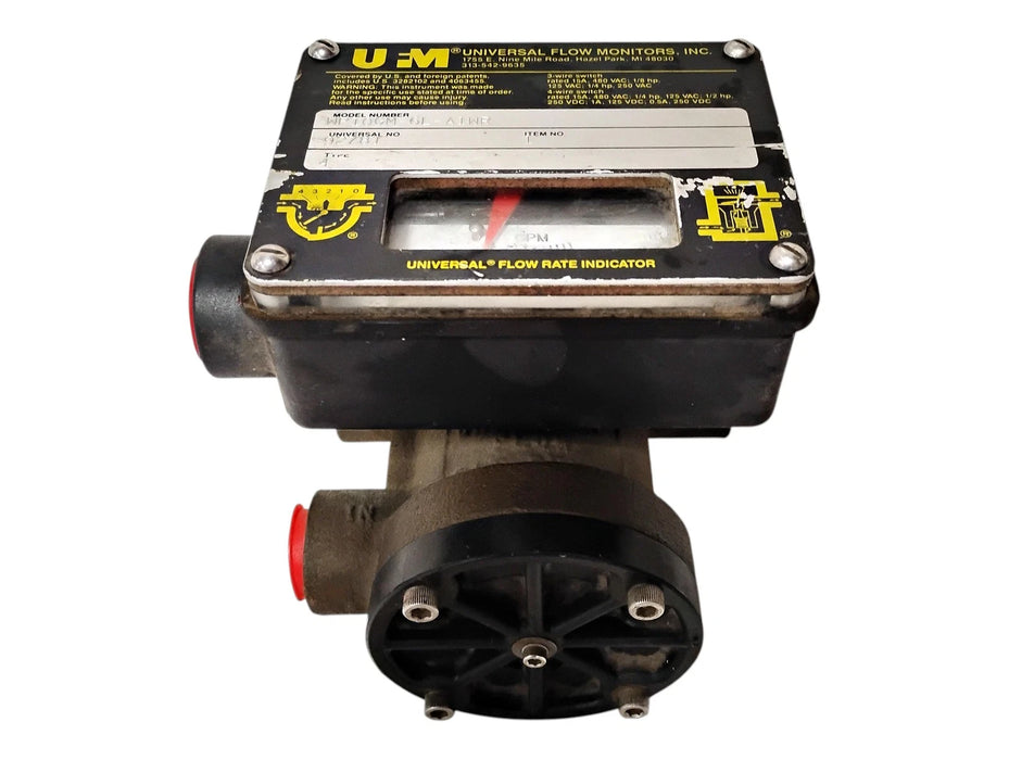 Universal Flow Monitor WP10GM-6L-A1WR 92781 Type 4 0-10 GPM LL Series Flow Meter