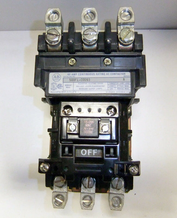 Allen-Bradley AC Lighting Contactor 500FL-COD93