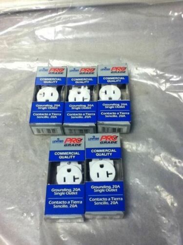 5 Leviton 5801-WSP Outlets
