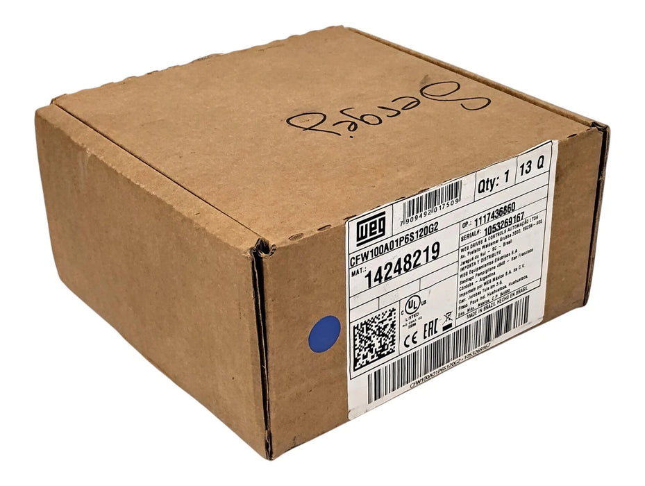 WEG CFW100A01P6S120G2 AC Micro Drive w/ 120VAC 1PH input and 230VAC 3PH Output