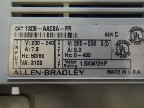 Allen-Bradley 1305-AA08A-FR 2HP 1.5KW Drive