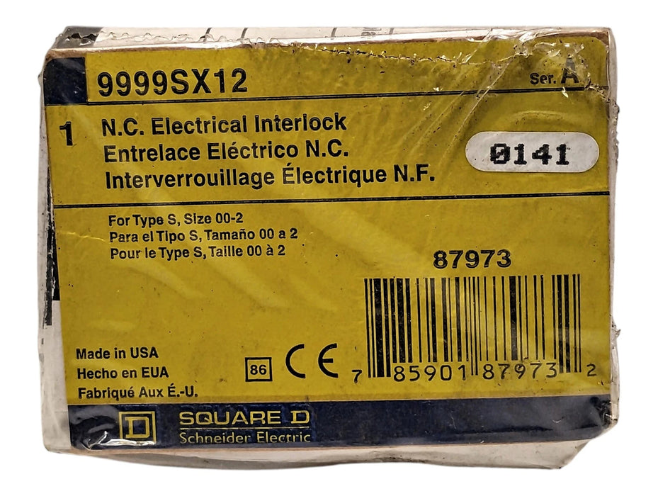 Square D 9999-SX12 600 V AC Type S Size 00-2 1 NC Electrical Interlock