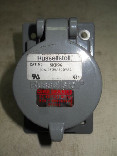 1 AMERACE RUSSELL STOLL RECEPTACLE SKR9G EVER-LOK 20A 600VAC