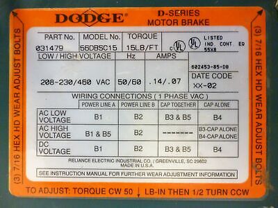 Dodge 56DBSC15 / 031479 Motor Brake