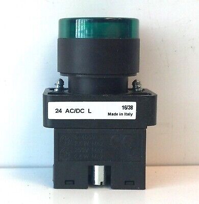 AutomationDirect GCX3202-24L 24 V AC/DC Green Flush LED Illuminated Pushbutton