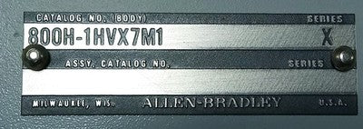 Allen-Bradley 800H-NP30 Top and 800H-1HVX7M1 Bottom NEM 7/9 Switch Enclosure
