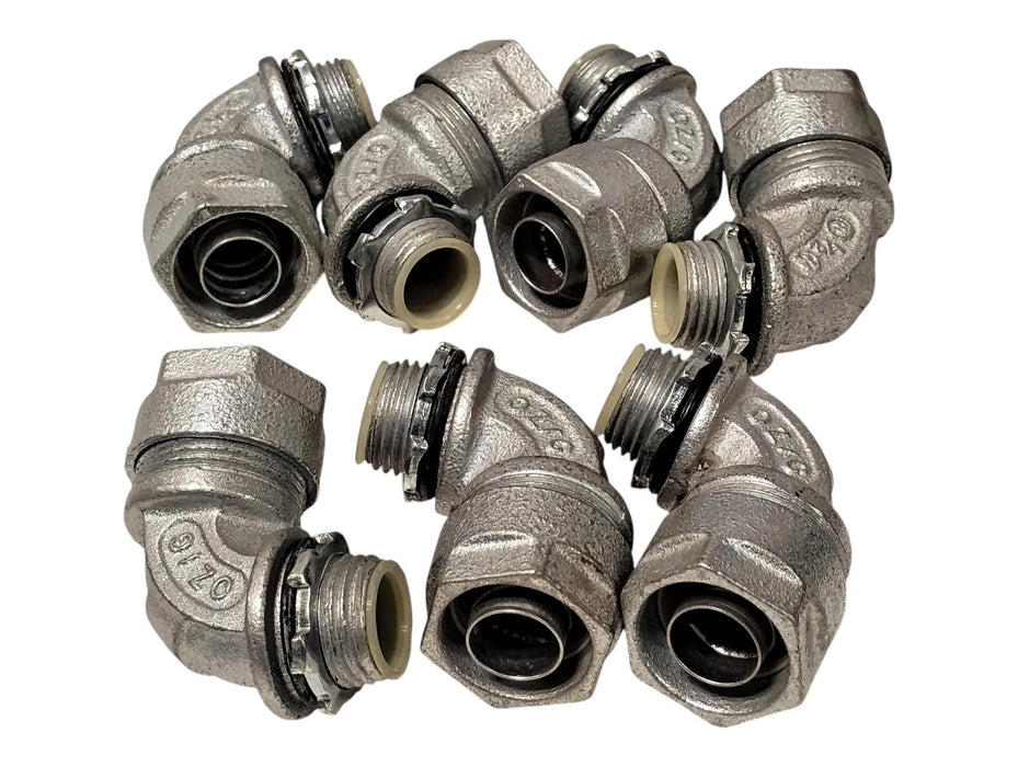 OZ Gedney 4Q-950T 1/2 in 90 Degree Liquid Tight Flexible Metal Conduit Fitting