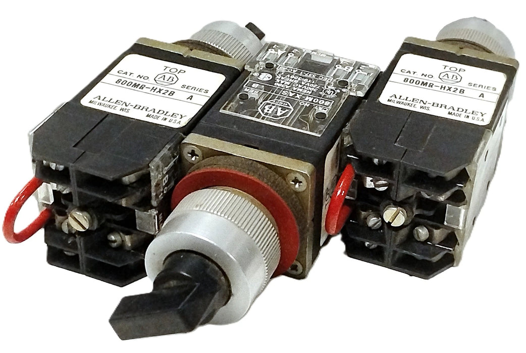 Allen-Bradley 800MR-HX2B Ser A 110-300 V 2 Position Maintained Selector Switch