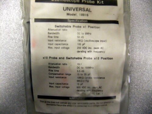 Tektronix Universal Oscilloscope Probe Kit 1001S