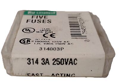 Littelfuse 314003P 250 V AC 3 A Fast Acting Ceramic Fuses - Lot of 15
