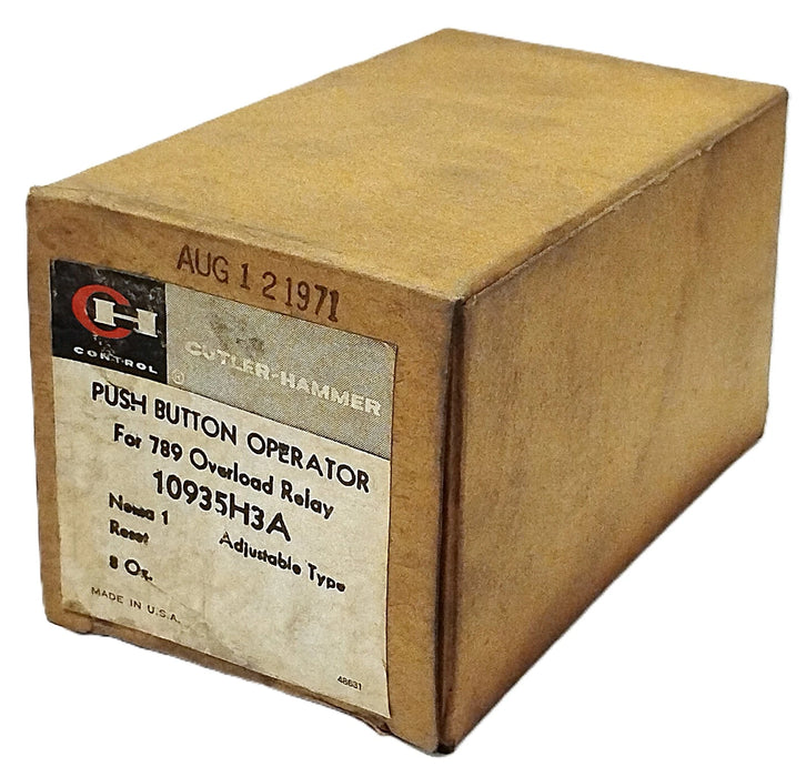 Cutler-Hammer 10935H3A Reset Pushbutton Actuator for 789 Overload Relays