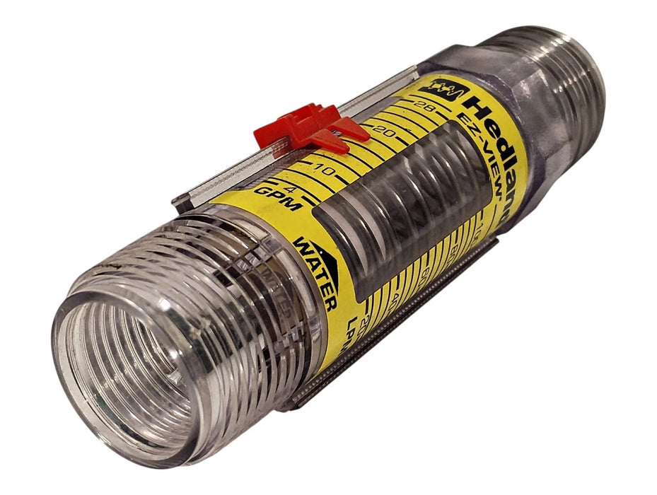 Hedland H621-028 EZ-View 325 psi 4-28 gpm Flow Meter w/ 1 in NPT Ports
