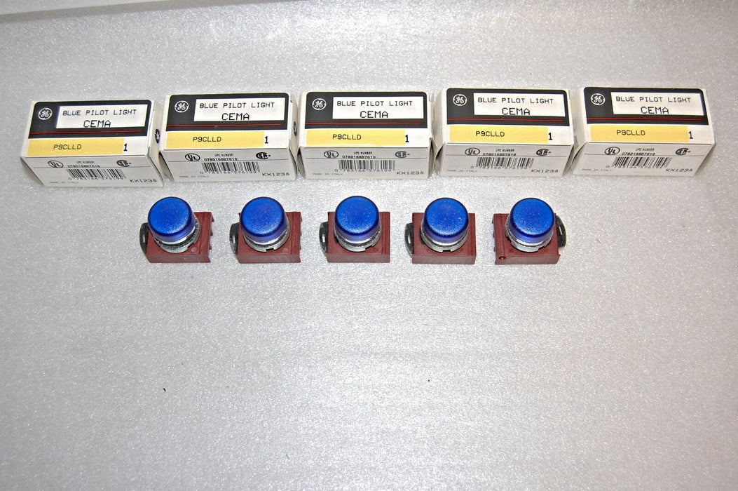 GE P9CLLD Blue Pilot Light Lot Of 5