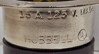 Hubbell 7467 125 V Midget 2 Pole 2 Wire Male Flush Polarized Motor Bases