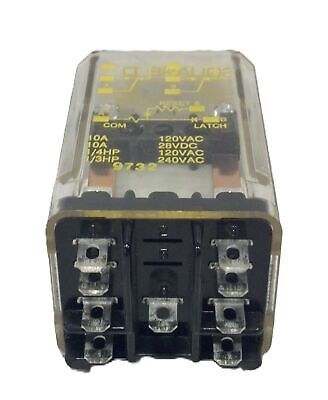 Square D 8501-KL12-V20 10 A 120 V AC DPDT Latching Type Relay