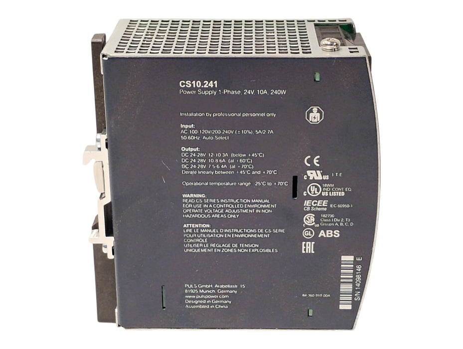 PULS CS10.241 24-28 V DC 10 A Power Supply