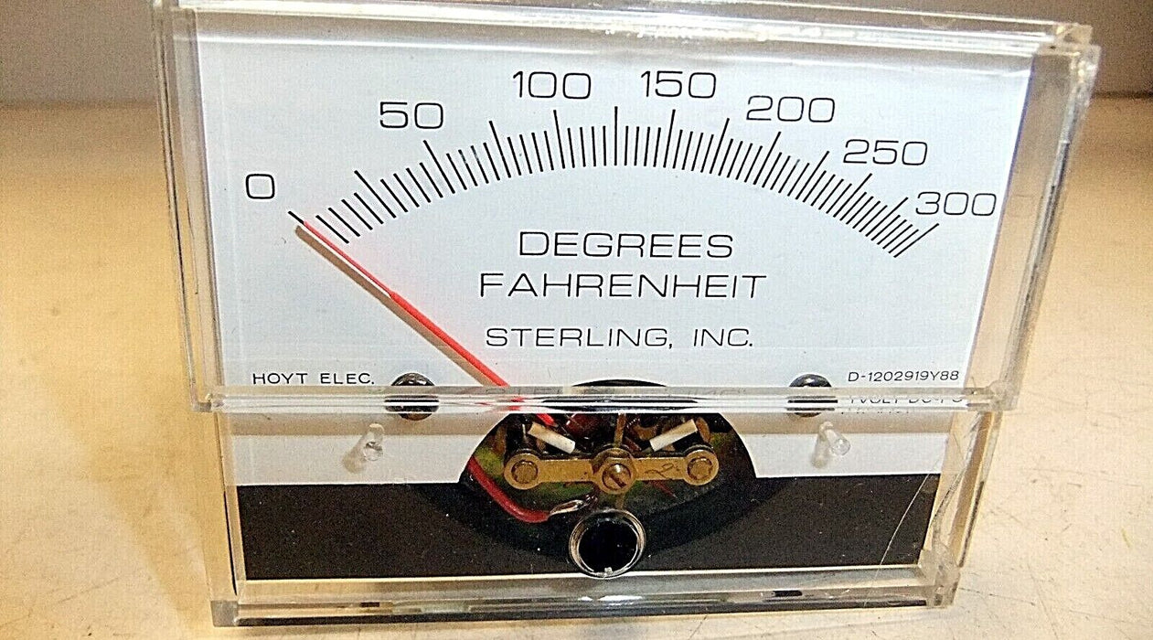 Hoyt Panel Meter Degrees Fahrenheit 0-300 D-1202919Y88