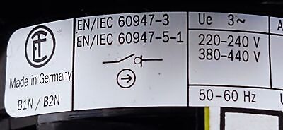 BEST B2N A/HS-F25-BE-RG 500V 20A Rotary Disconnect Switch