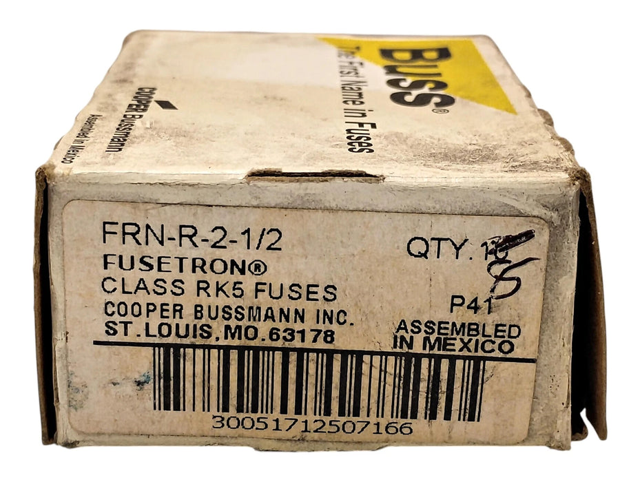 Bussmann FRN-R-2-1/2 250 V AC 2.5 A Current-Limiting Time-Delay Fuse