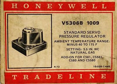 Honeywell V5306B1009 Standard Servo Pressure Regulator