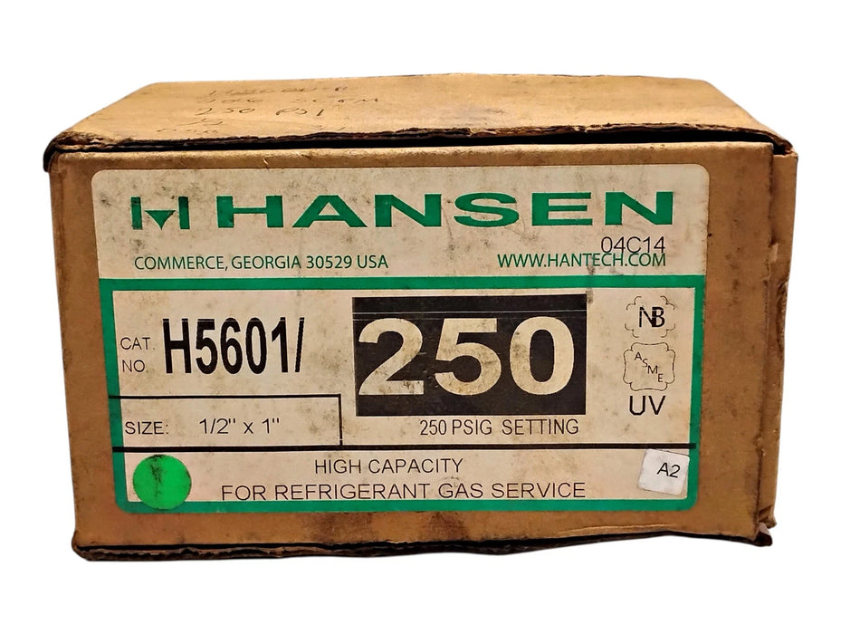 Hansen H5601 250 psi Pressure Relief Valve w/ 1/2 in Inlet and 1 in Outlet
