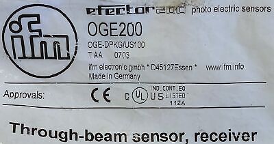 Efector OGE-DPKG/US100 OGE200 Photoelectric Proximity Sensor