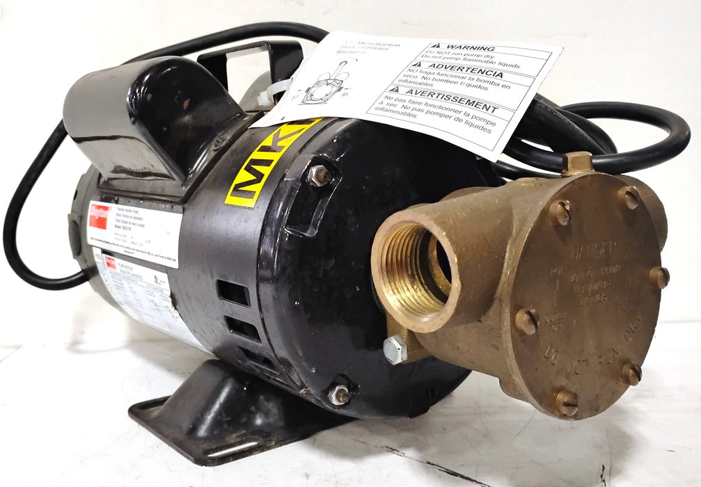 Dayton 3ACC1B 115/230 V 3/4 HP 1725 RPM 1" FNPT Flexible Impeller Pump