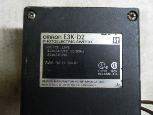 1 OMRON E3K-D2 PHOTOELECTRIC SWITCH