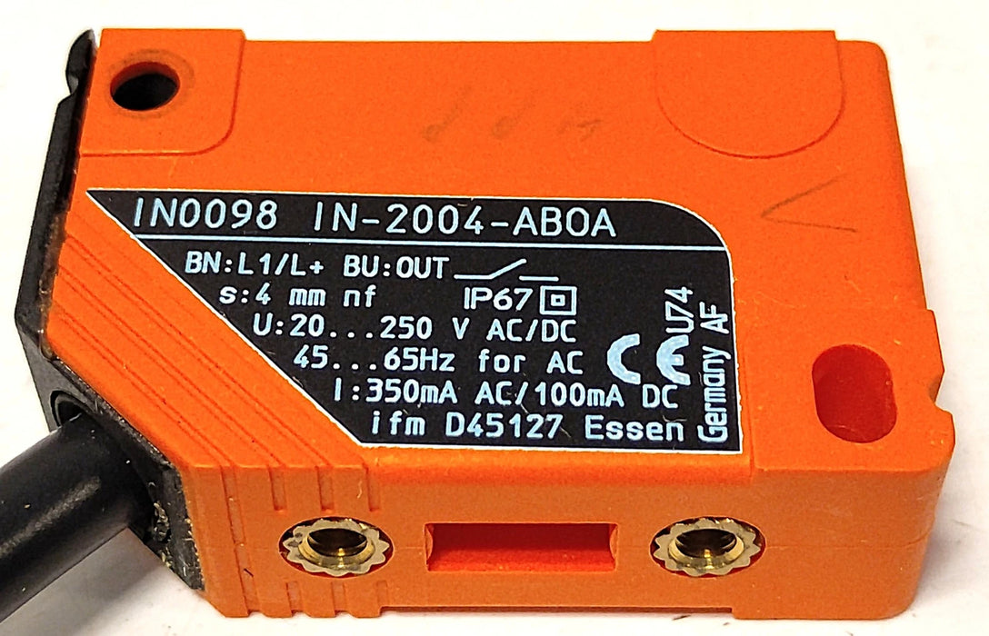 Efector IN-2004-ABOA IN0098 20-250 V AC/DC Inductive Proximity Sensor