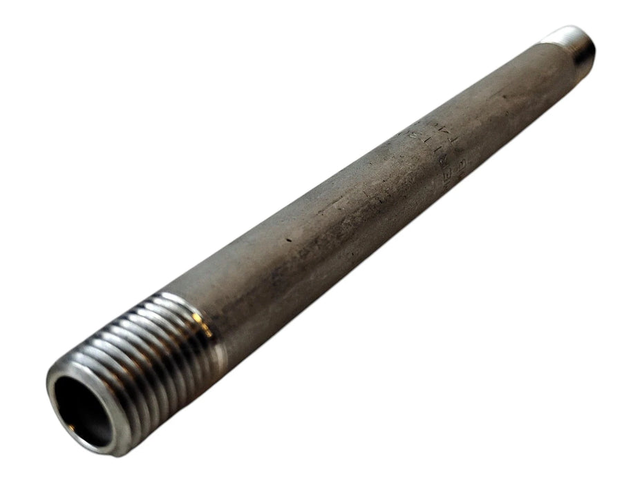 Merit Brass 4004-600 1/4" x 6" L MNPT Sch 40 304 Stainless Steel Pipe Nipple