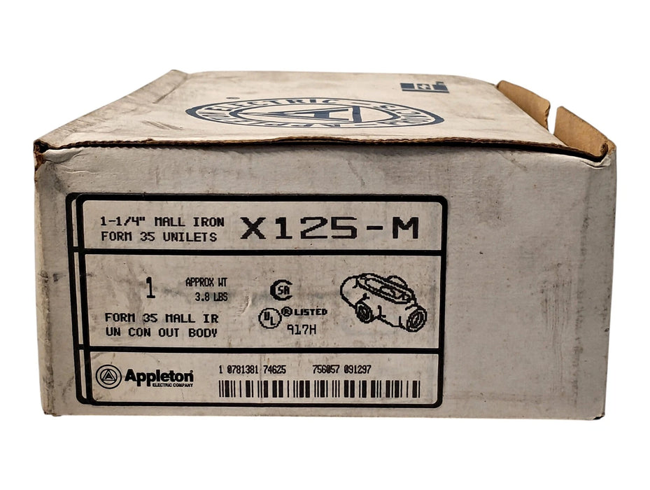 Appleton X125-M Conduit Body Type X 1-1/4 in Form 35 Junction Fitting