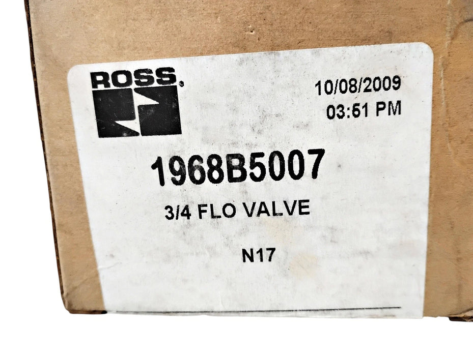 ROSS 1968B5007 3/4" NPT FLO VALVE Heavy Duty Flow Control Valve