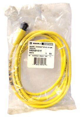 Square D XSZCD101Y 250 v 4 A PLC Cable w/ One 5-Pin Circular Connector