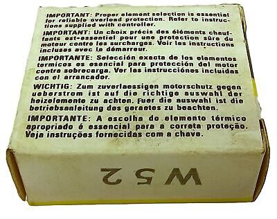 Allen-Bradley W52 Class 20 Heater Element for Eutectic Alloy Type Overload Relay