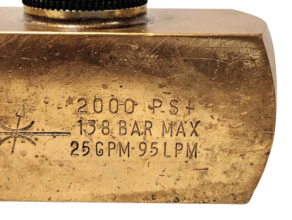 Parker N1200B COLORFLOW 2000psi 25GPM 3/4 in Manual Hydraulic Flow Control Valve