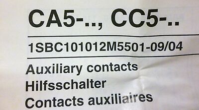ABB 1SBC101012M5501-09/04 / CA5-31M Auxiliary Contact Blocks