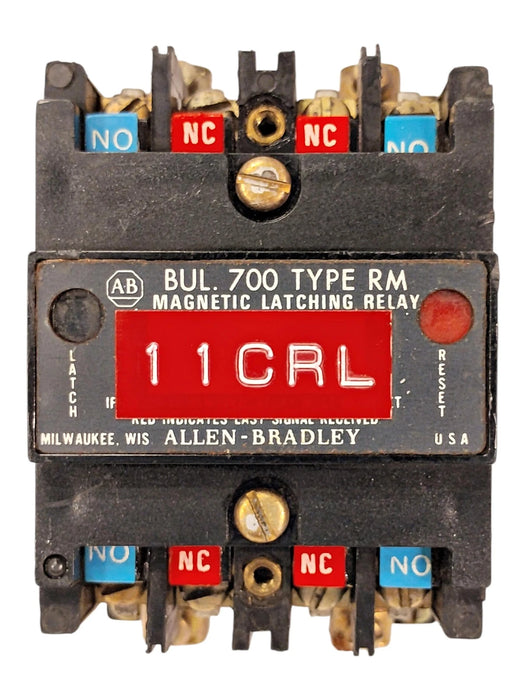 Allen-Bradley 700-RM220A1 Ser B Type RM 4 Pole Latching Relay w/ 115/120VAC Coil