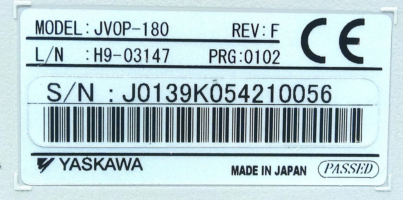 YASKAWA JVOP-180 Rev F Digital Operator Panel for 1000 Series AC Drives