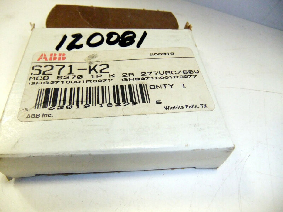 ABB 2A 1P Circuit Breaker S271-K2