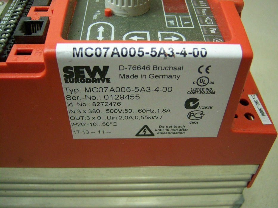 SEW Eurodrive MC07A005-5A3-4-00 Drive Mini Inverter