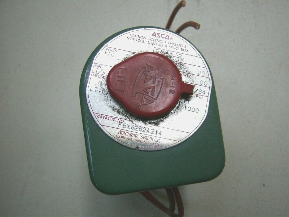 ASCO Valve FBX8262A214 120V 20W 1/4"