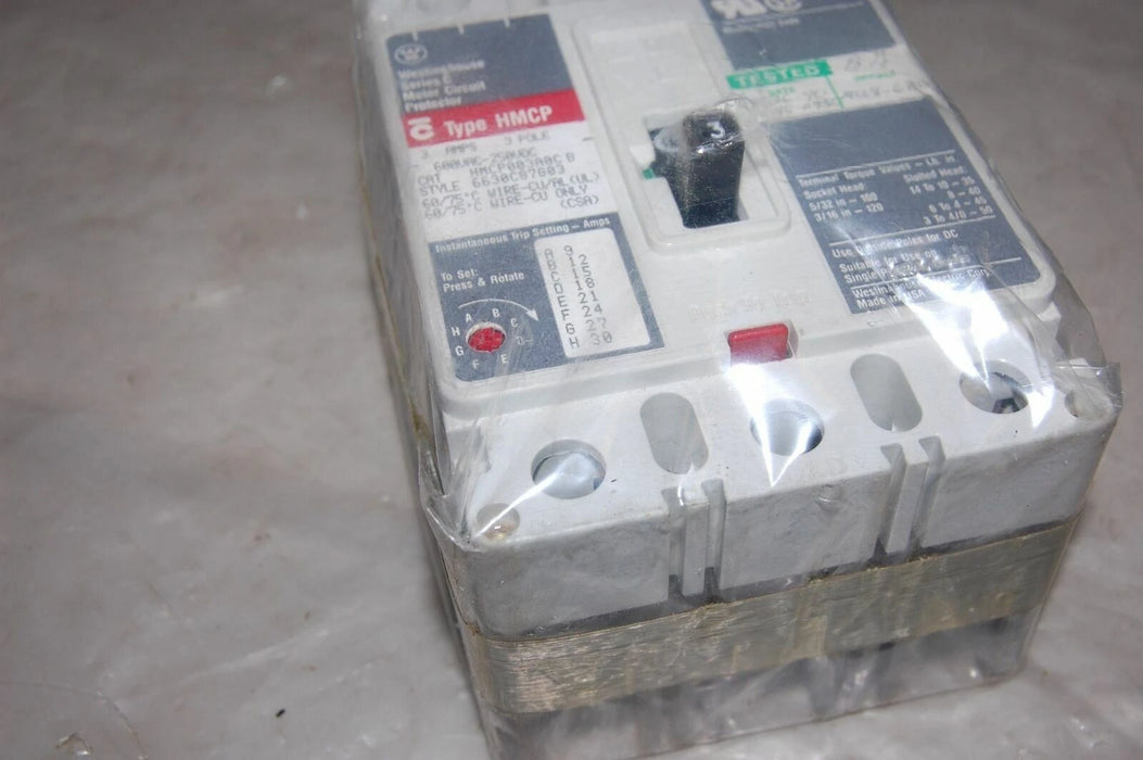 Westinghouse HMCP003A0C 600 V AC 250 V DC 3 A Circuit Breaker
