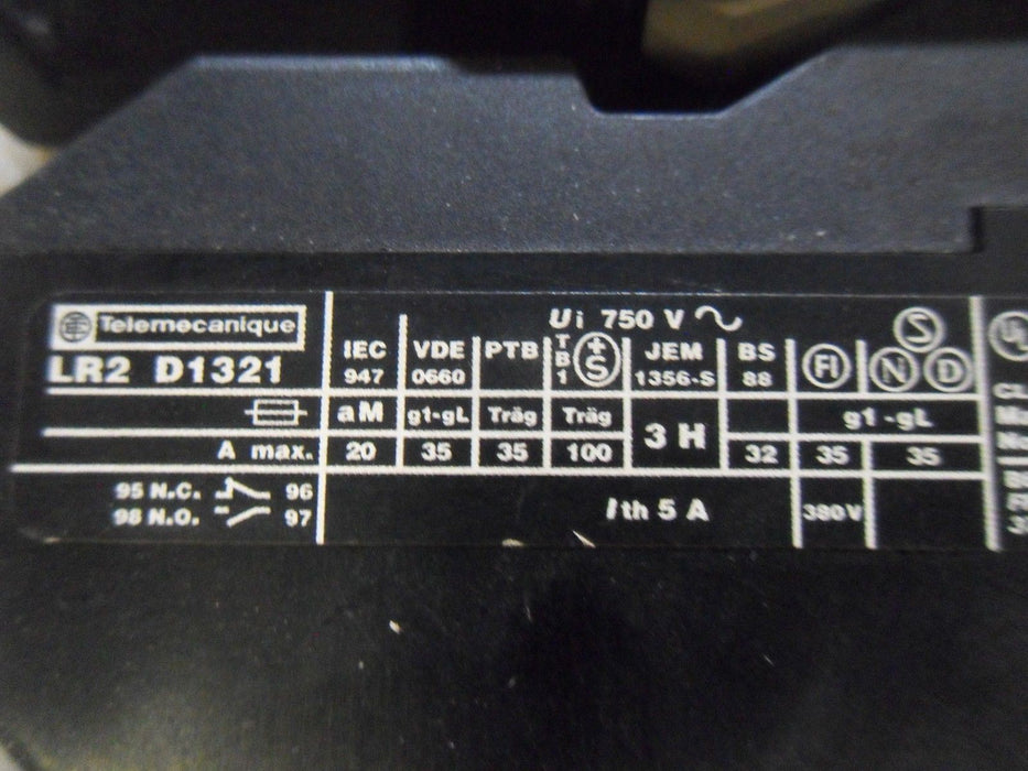 Telemecanique LC1 D18 10 Contactor W/ LA1-DN20 & LR2-D1321